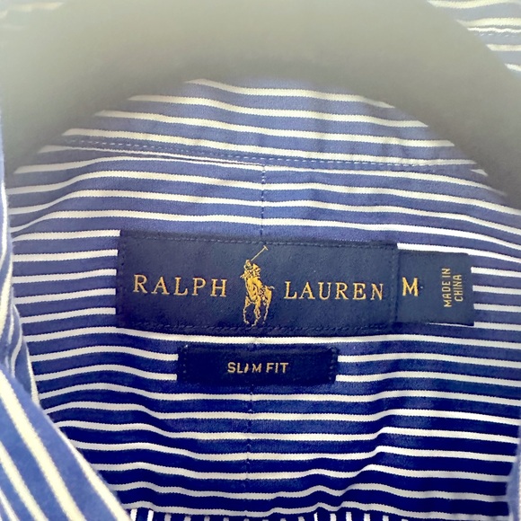 Polo by Ralph Lauren Men’s Medium Slim Fit Shirt - Picture 2 of 3